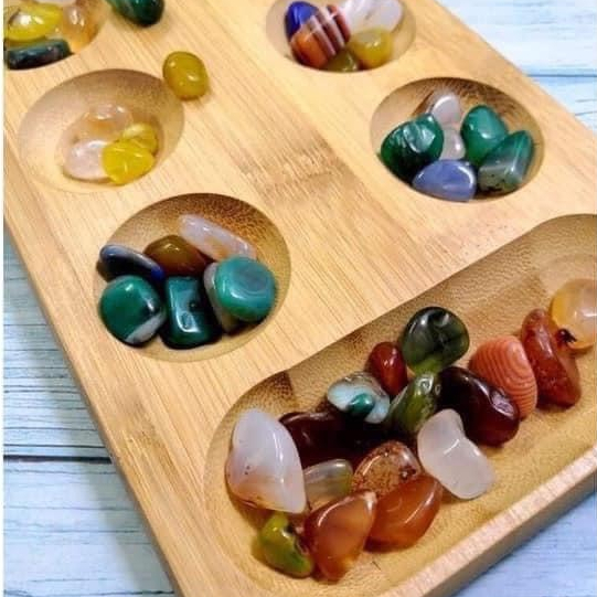 Bộ đồ chơi dân gian ô ăn quan cho bé, trò chơi dân gian ô ăn quan bằng gỗ giúp bé trở về tuổi thơ