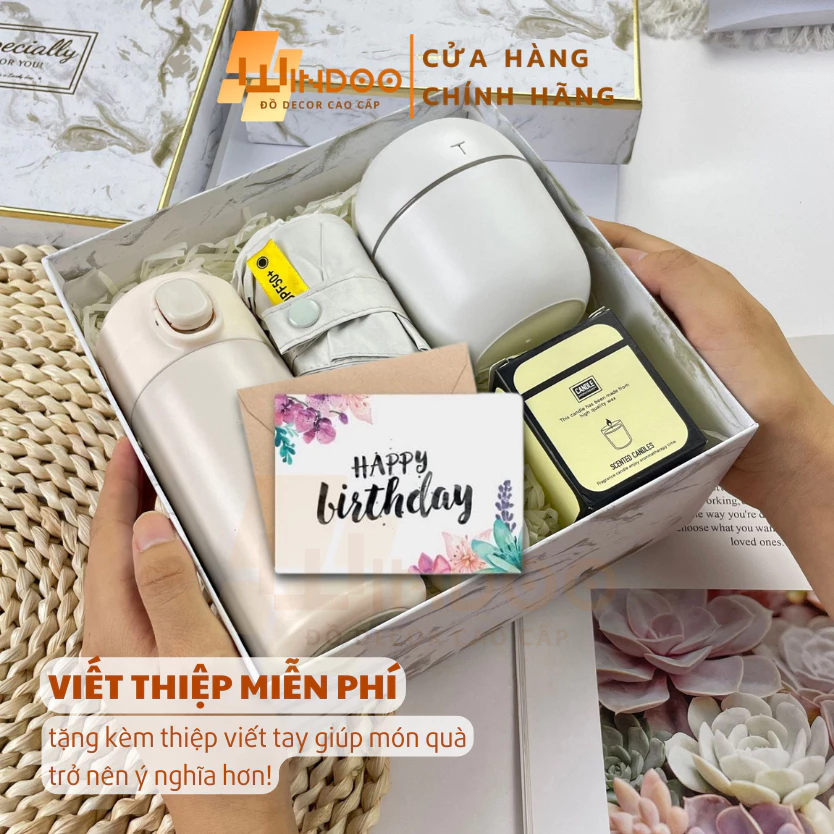 Set quà tặng sang trọng kèm thiệp chúc mừng, Quà sinh nhật, giáng sinh, quà tặng doanh nghiệp cao cấ