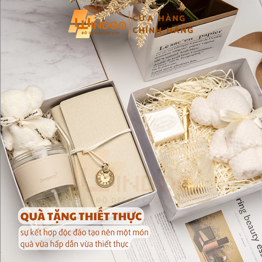 Set quà tặng sang trọng kèm thiệp chúc mừng, Quà sinh nhật, giáng sinh, quà tặng doanh nghiệp cao cấ