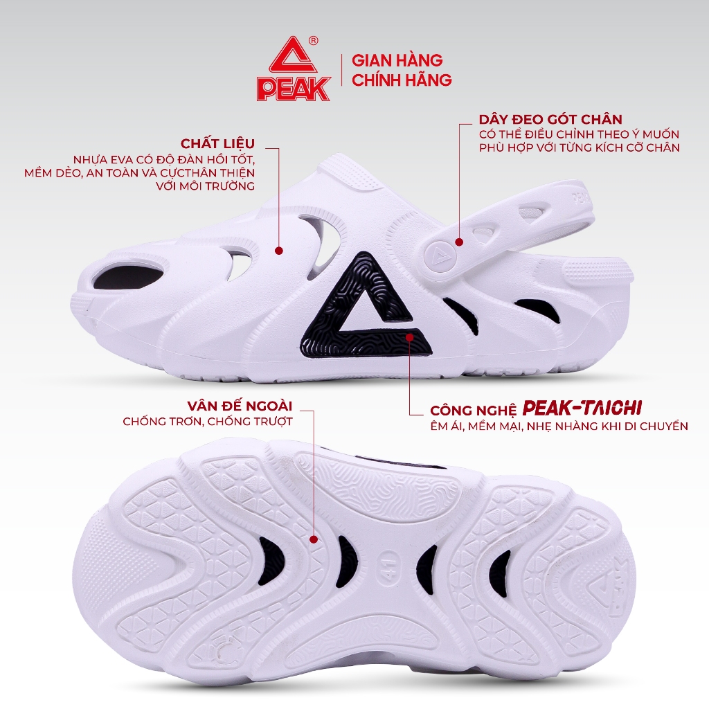 Ảnh Dép PEAK Clogs Công nghệ Đế TAICHI êm ái thoáng khí Thiết kế thời trang phong cách ET42811L 3