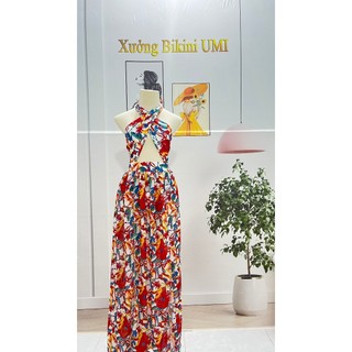 BIKINI 1 MẢNH KÈM MAXI IN HỌA TIẾT  BIKINISTORE