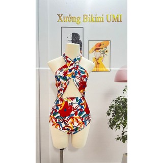 BIKINI 1 MẢNH KÈM MAXI IN HỌA TIẾT  BIKINISTORE