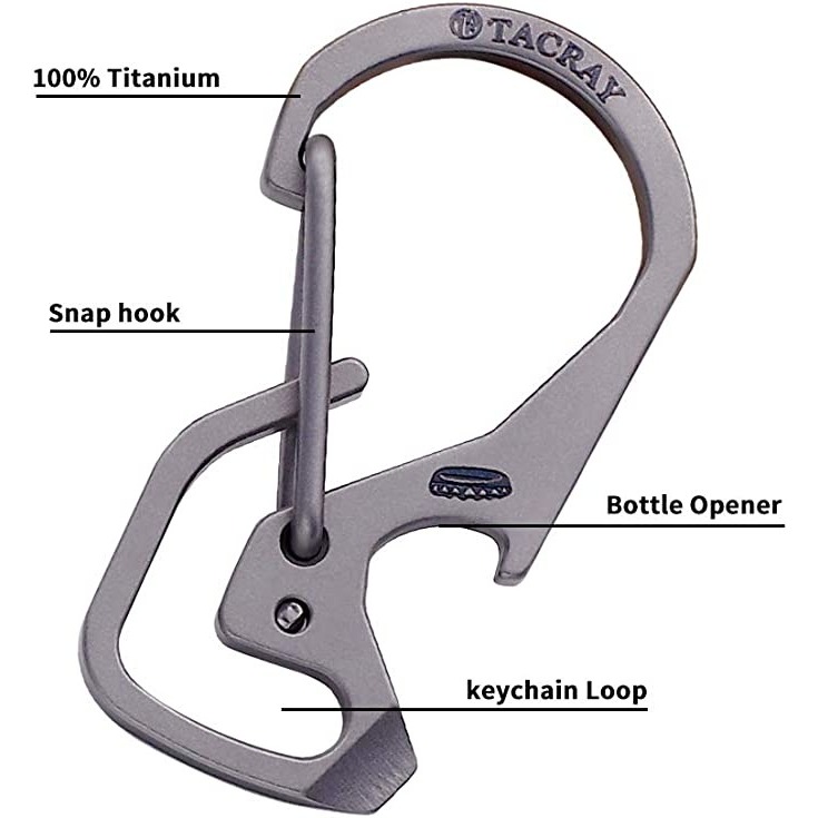 MÓC KHÓA TRÒN TITANIUM TACRAY KIÊM MỞ NẮP CHAI (YSK1502)