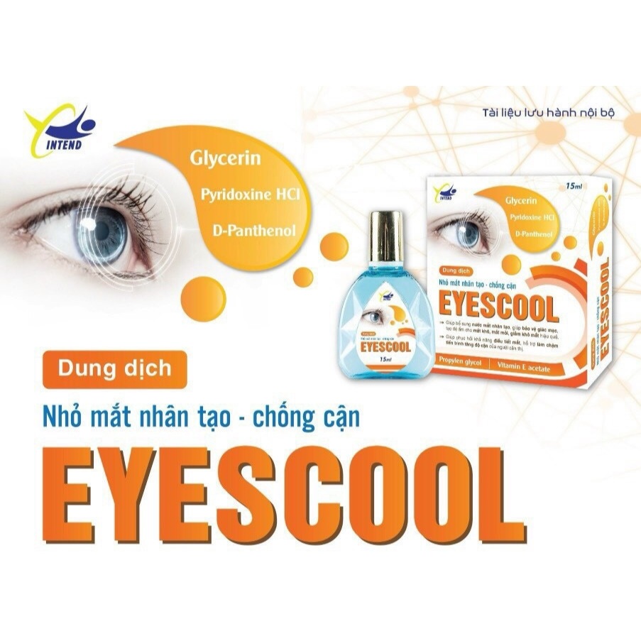 Nhỏ mắt nhân tạo Eyescool – Chống cận thị, Giảm khô mắt, mỏi mắt, đau mắt đỏ, phục hồi mắt