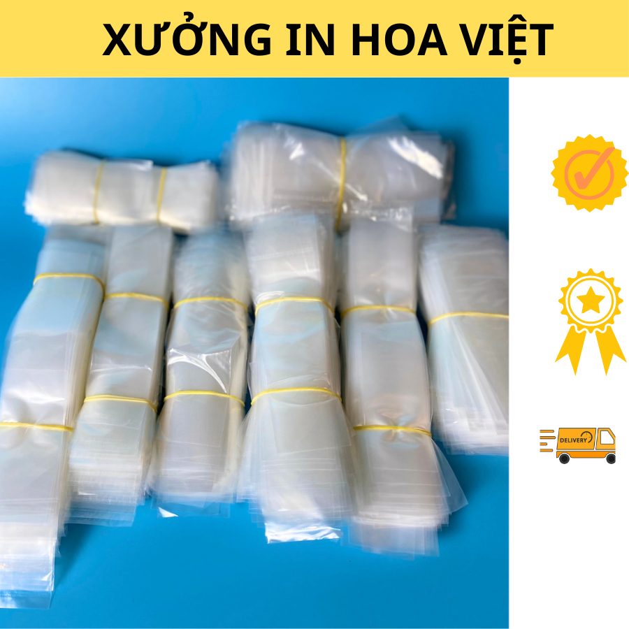 Túi nilon làm sữa chua, túi làm kem đầy đủ kích cỡ 4x12cm 4x16cm 4x18cm ...