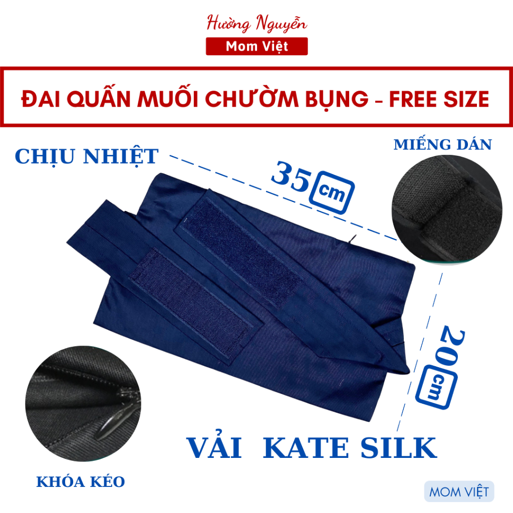 đai túi đựng muối chườm bụng sau sinh