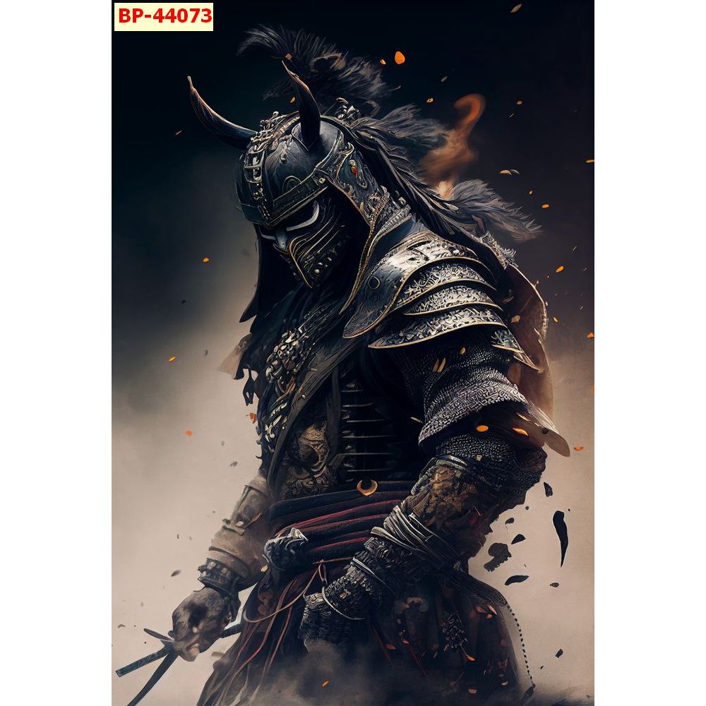 Tranh Vải Lụa 3d Dán Tường cao cấp mẫu chủ đề nhật bản samurai khổ dọc...