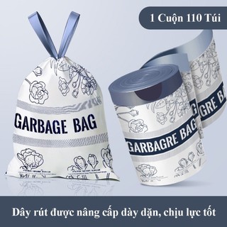 Túi Rác Dây Rút Có Quai Anrissen 45x50cm – Cuộn 110 Túi Siêu Dày, Chịu Nhiệt, Chống Côn Trùng
