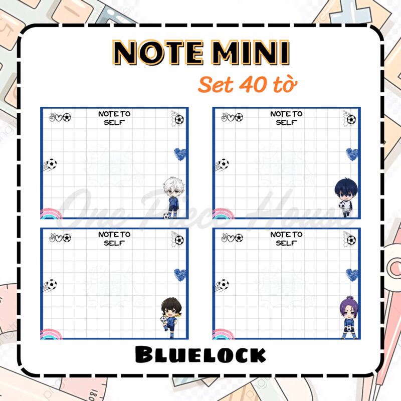 [BlueLock] Set 40 tờ giấy Note Mini, giấy ghi chú | Shopee Việt Nam