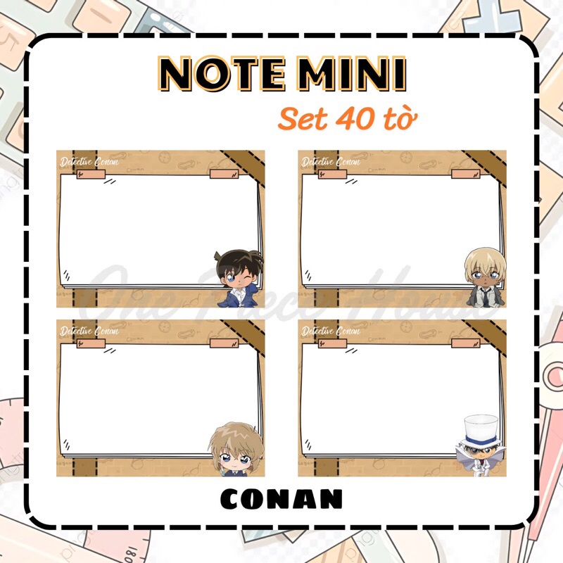[Conan] Set 40 tờ giấy Note Mini, giấy ghi chú | Shopee Việt Nam