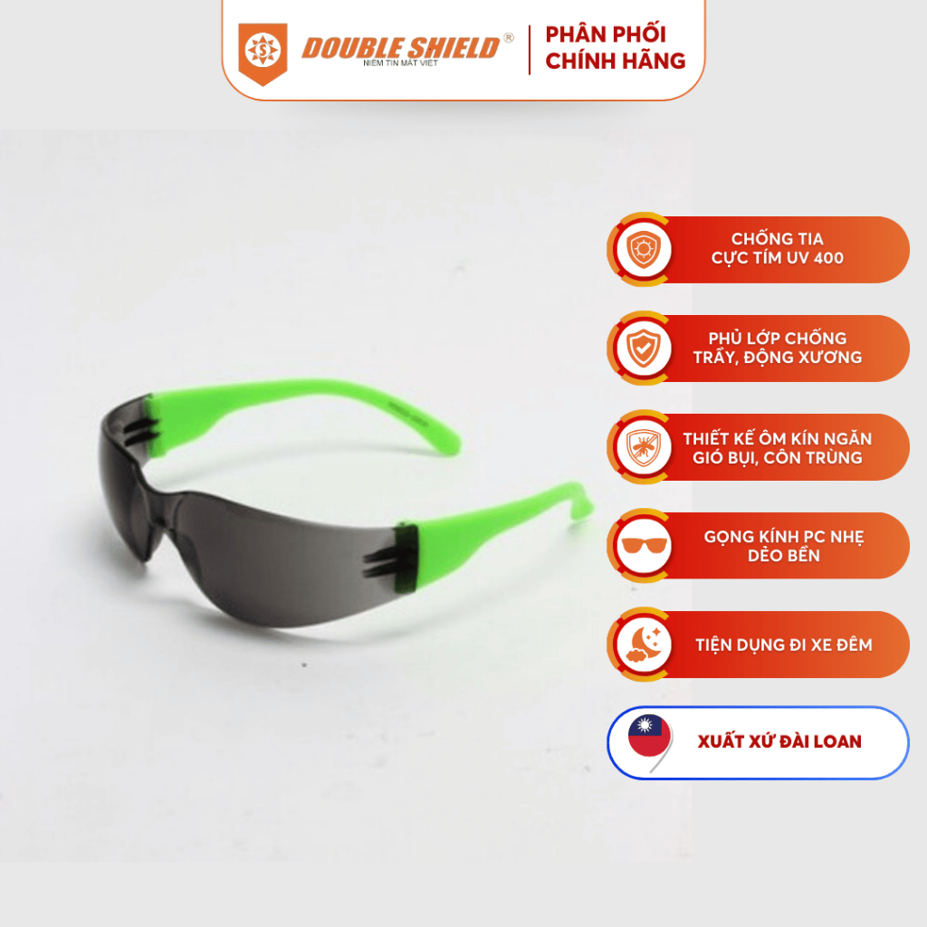 Kính Bảo Hộ Cao Cấp Chính Hãng  Chống Tia UV Cho Trẻ Em 90960S GNGR DOUBLE SHIELD - Đài Loan - Tròng Râm