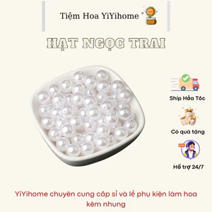 Hạt Ngọc Trai Nhân Tạo Trắng Tinh , Kem Size 5-8-10 Handmade DIY YIYIHOME