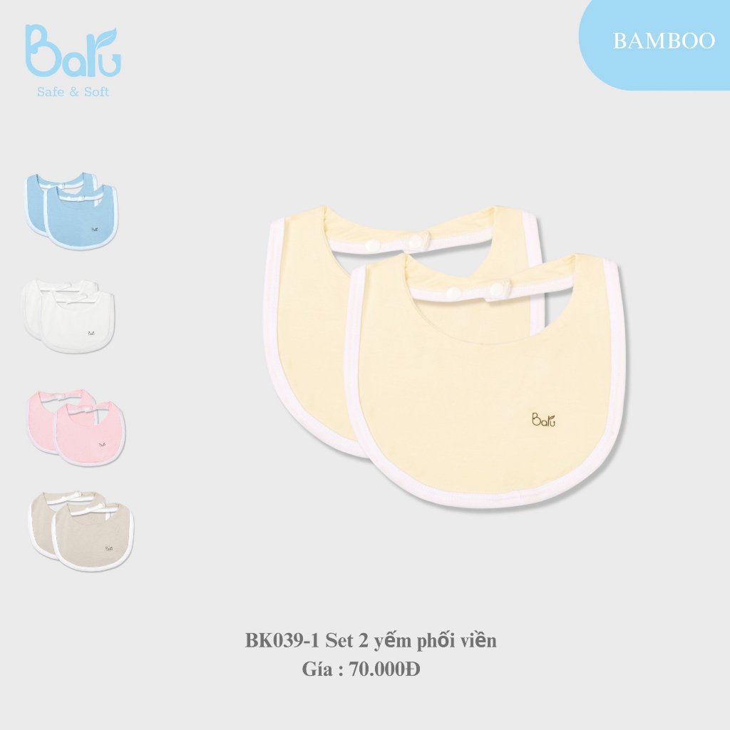 Set 2 yếm phối viền cho bé
