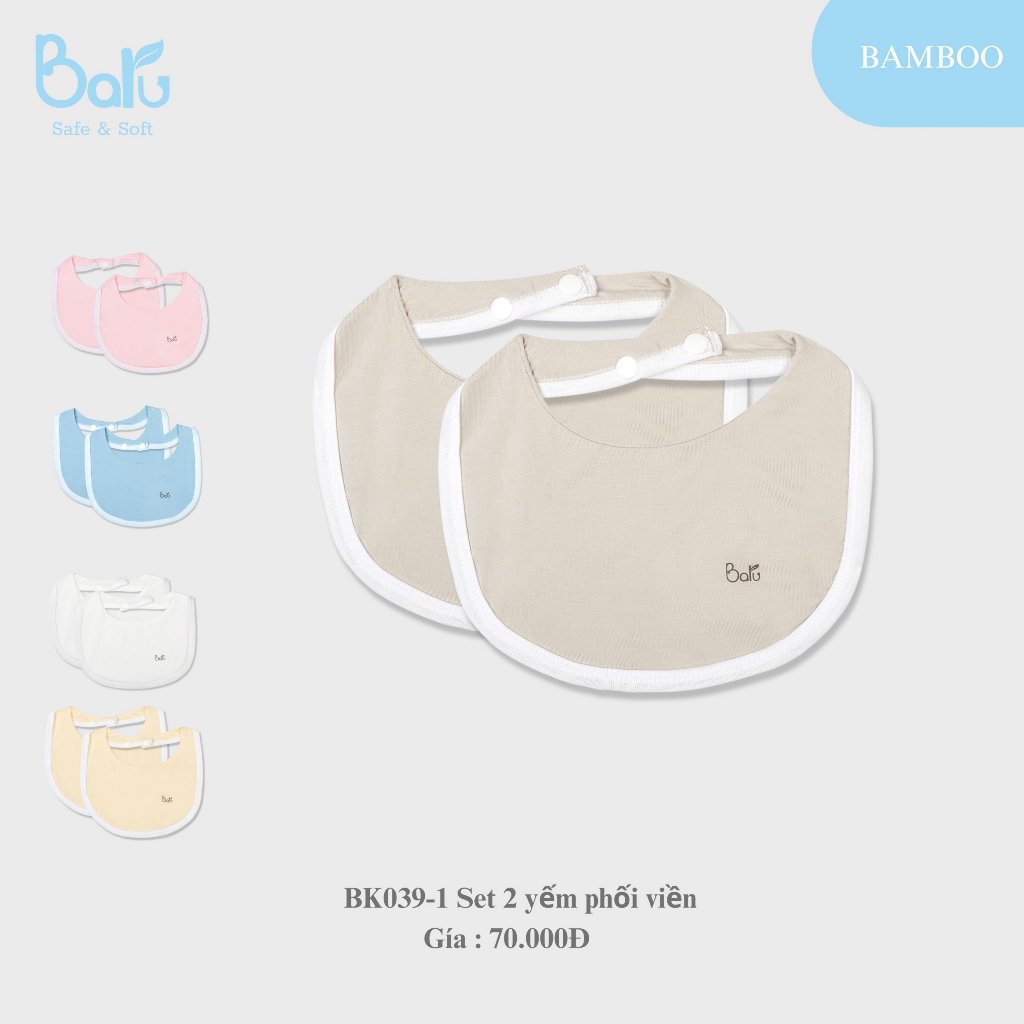 Set 2 yếm phối viền cho bé