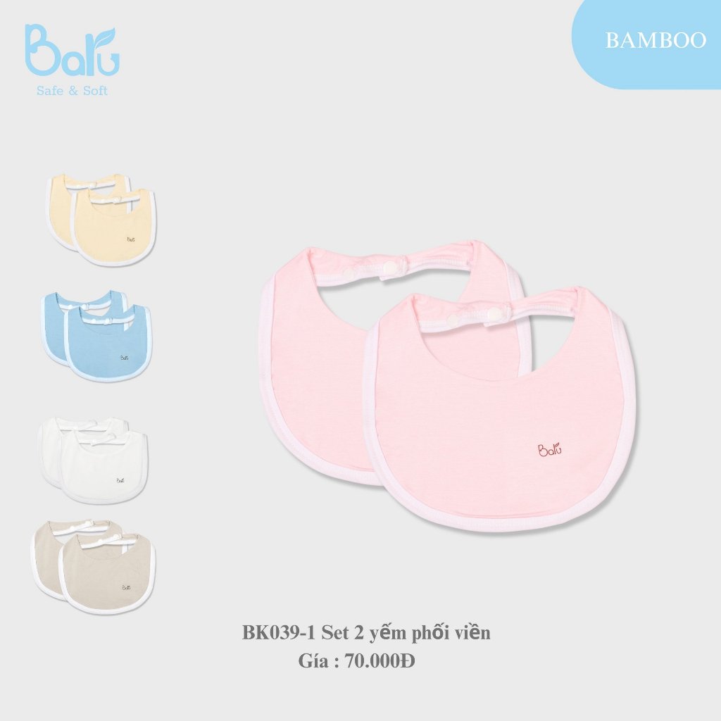 Set 2 yếm phối viền cho bé