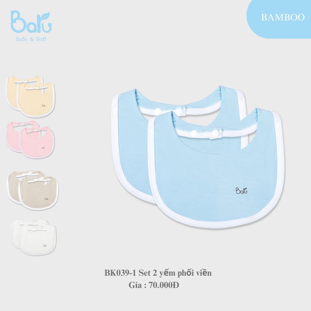 Set 2 yếm phối viền cho bé