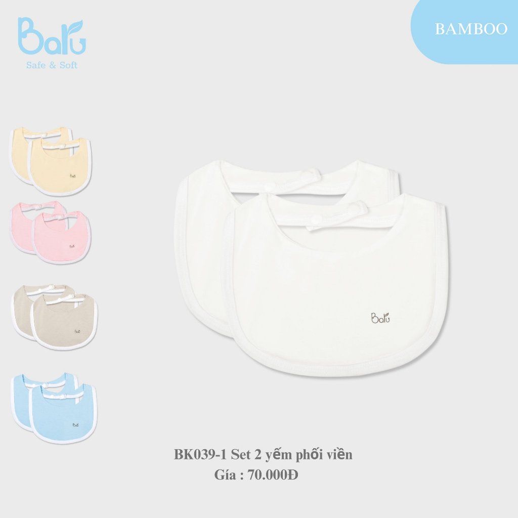 Set 2 yếm phối viền cho bé