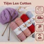 Len Sóc 75g len sợi kim tuyến Mềm Mại - Len đan áo,khăn