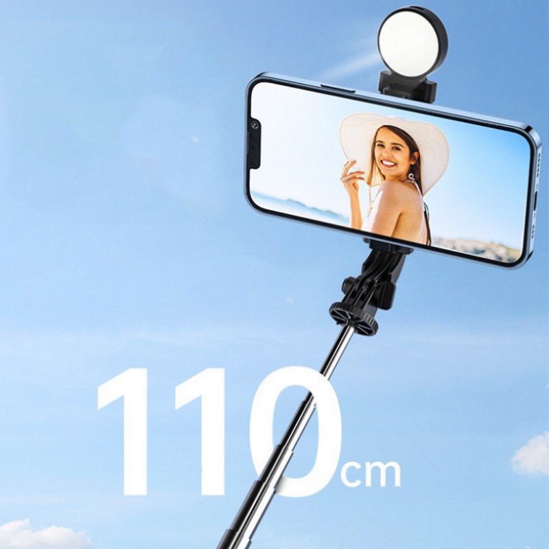 Gậy Chụp Ảnh 3 Chân B11S Thế Hệ Mới - Có Đèn Led Trợ Sáng - Nút Bluetooth Điều Khiển Từ Xa