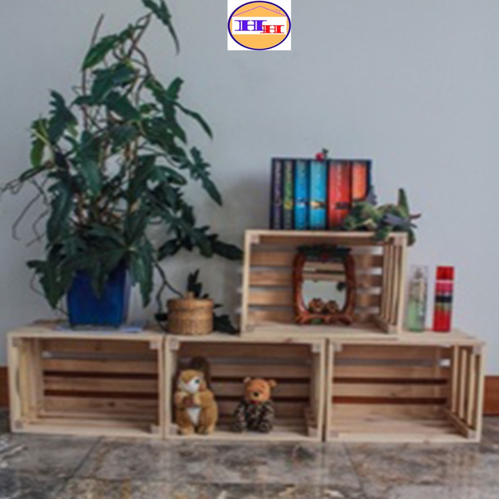 Hộp Gỗ Pallet Decor Trang Trí Nhiều Kích Thước,Thùng Gỗ Đựng Đồ Đa Năng Bằng Gỗ Thông Mới | BigBuy360 - bigbuy360.vn