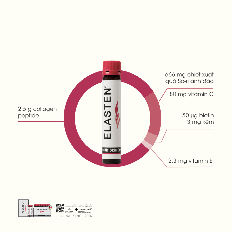 Ảnh Bộ 7 Ống Collagen Elasten Giúp Da Căng Mịn, Chống Lão Hóa, Tóc Chắc Khỏe - Collagen Từ Đức 2