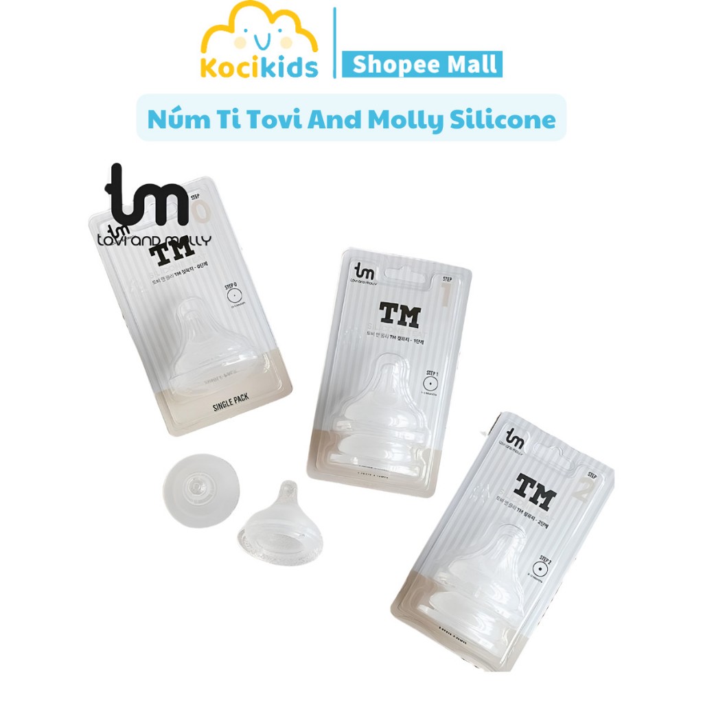 Núm ti Tovi and Molly Silicone mềm Hàn Quốc chính hãng đủ size | Shopee ...
