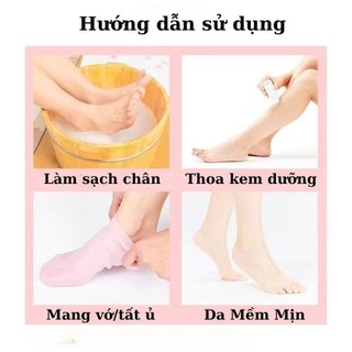 Tất Ủ Chân Tay Silicon Ủ Kem Dưỡng Ẩm, Vớ Ủ Chân Giúp Bảo Vệ Da Dưỡng Trắng Mềm Da Chống Khô Da Nứt Nẻ Gót 88818