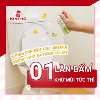 Xịt Khử Mùi Phòng Vệ Sinh Kincho Nhật Bản Hương Xà Bông Chanh (45ml)