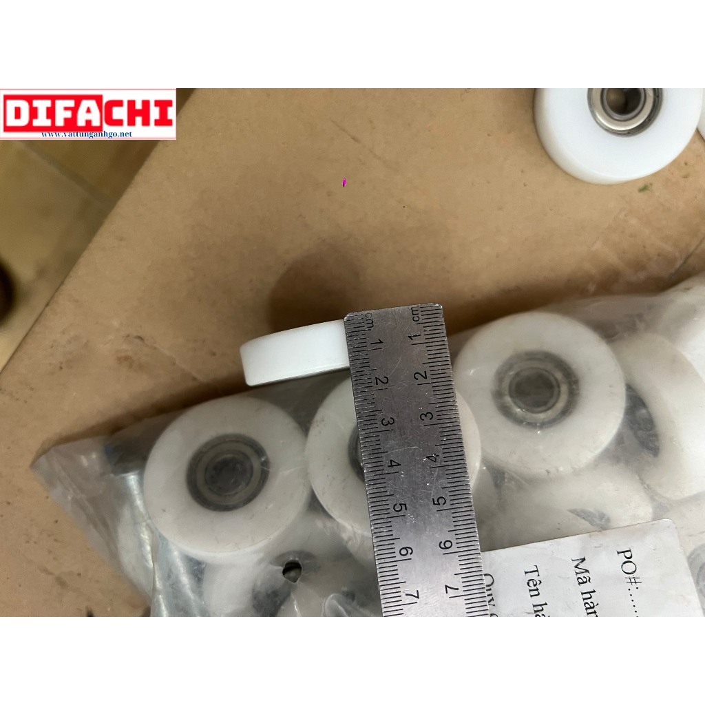 Bánh xe nhựa Pom 5cm dầy 12mm, Bánh xe không càng chất liệu Pom Chịu ...
