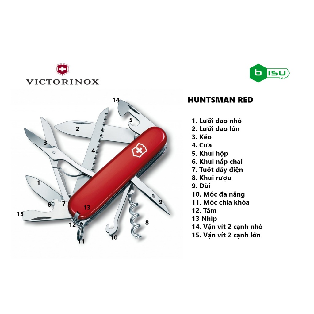 Dụng Cụ Đa Năng Victorinox - 91mm - Huntsman