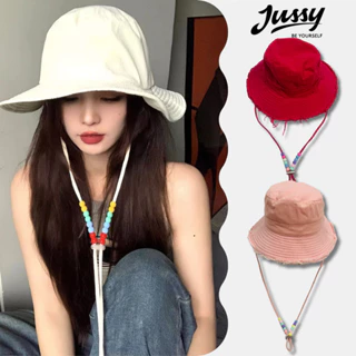 Mũ Bucket Tua Rua Dây Quai Đính Hạt Xinh Xắn JB43 Jussy Fashion Kiểu Nón Tai Bèo Nam Nữ Có Dây Rút Thu to Nhỏ