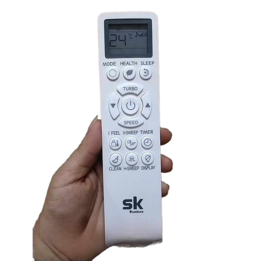 Remote điều khiển sumikura dài mới có nút turbo và H-Sweep dùng