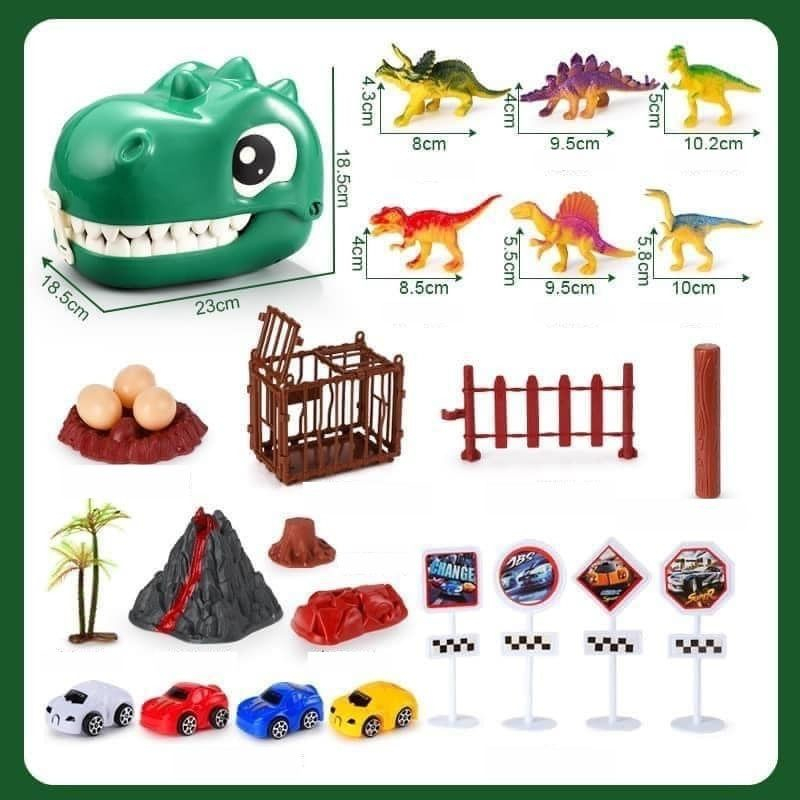 Đồ Chơi Balo Đầu Khủng Long Balo Khủng Long Xanh Balo Khủng Long Kèm Bộ Đồ Chơi Khủng Long - Đồ Chơi Cho Bé PUKAPI