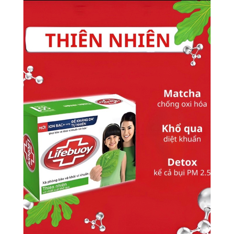 Xà bông Lifebouy Matcha và Khổ Qua cục 90g - Xà phòng tắm giảm mụn lưng