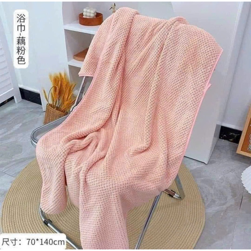 Khăn tắm san hô sợi tre 70x140cm co dãn thấm hút nước cực tốt