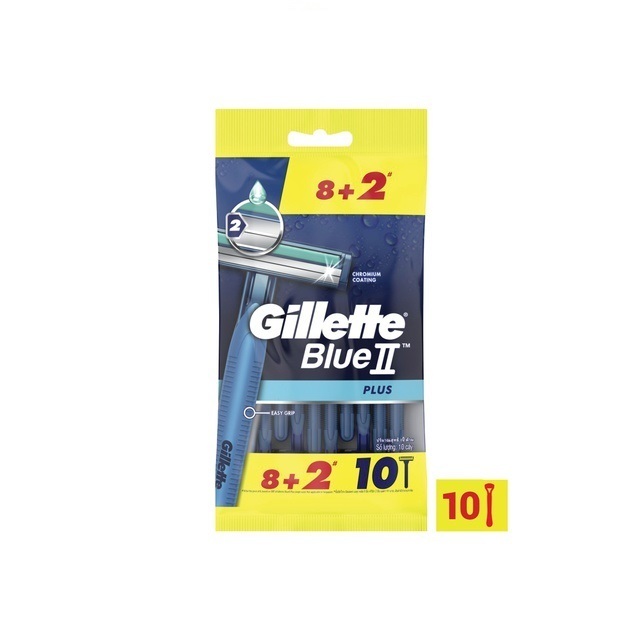 Ảnh Dao Cạo Râu Gillette Blue II Plus - Gói 8+2 Cái 1