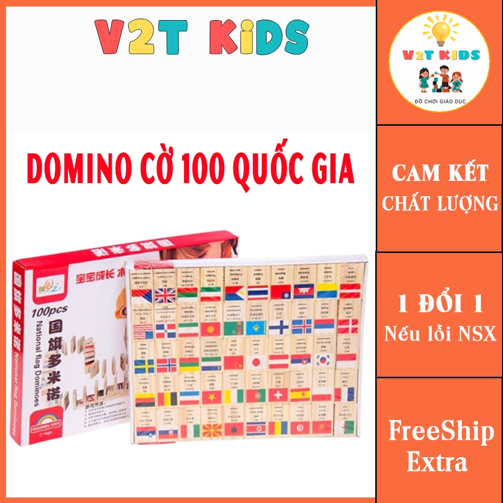 Bộ Domino 100 lá cờ các quốc gia