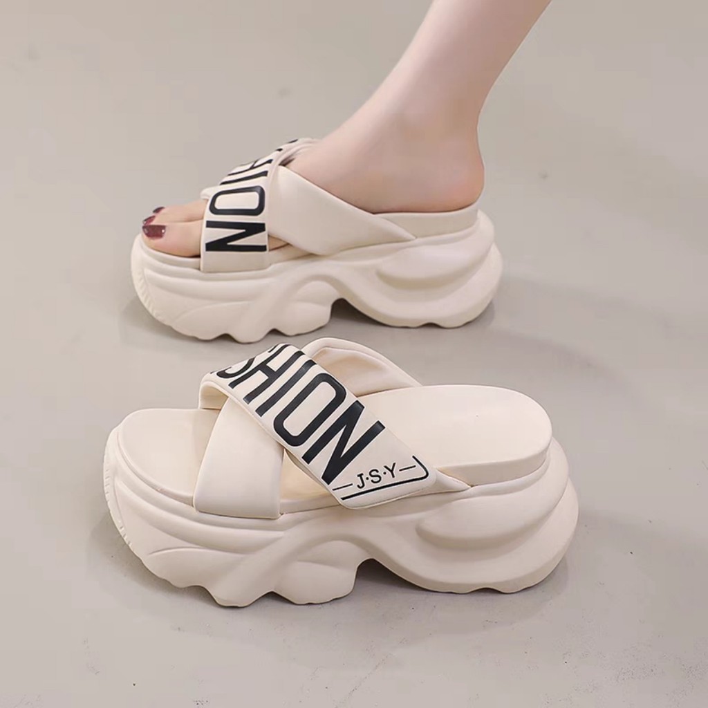 DÉP BM QUAI CHÉO IN CHỮ FASHION HÀNG QC CAO CẤP LOẠI HS33
