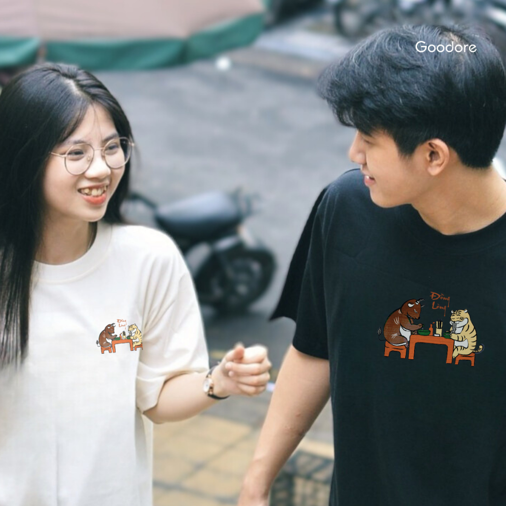 Áo thun Oversize unisex nam nữ Goodore BST Đông Hồ Street mẫu Đồng Lòng mini cotton 230gsm thoáng mát năng động