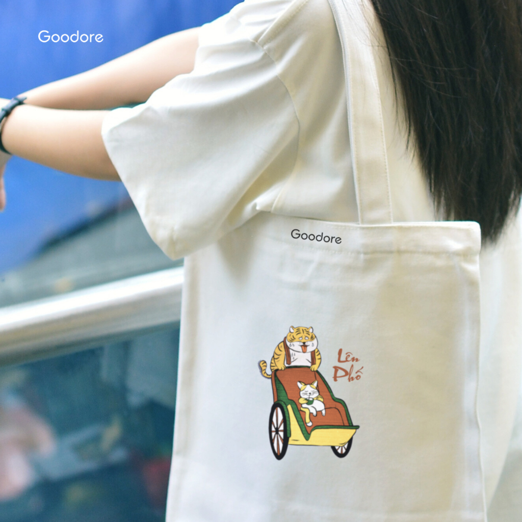 Áo thun Oversize unisex nam nữ Goodore BST Đông Hồ Street mẫu Lên Phố chất liệu cotton 230gsm thoáng mát năng động