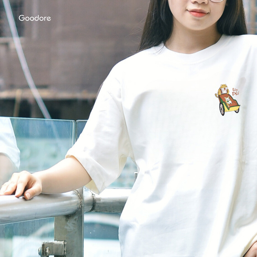 Áo thun Oversize unisex nam nữ Goodore BST Đông Hồ Street mẫu Lên Phố mini chất liệu cotton 230gsm thoáng mát năng động