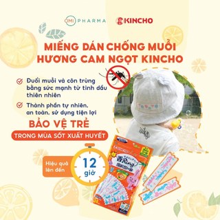 Miếng Dán Chống Muỗi, Đuổi Côn Trùng Hương Cam Ngọt Kincho (24 Miếng/Túi)
