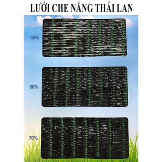 [Khổ 3M] Lưới che nắng Thái Lan màu đen - Độ che phủ 50% 60% 70% - Nhiều kích thước