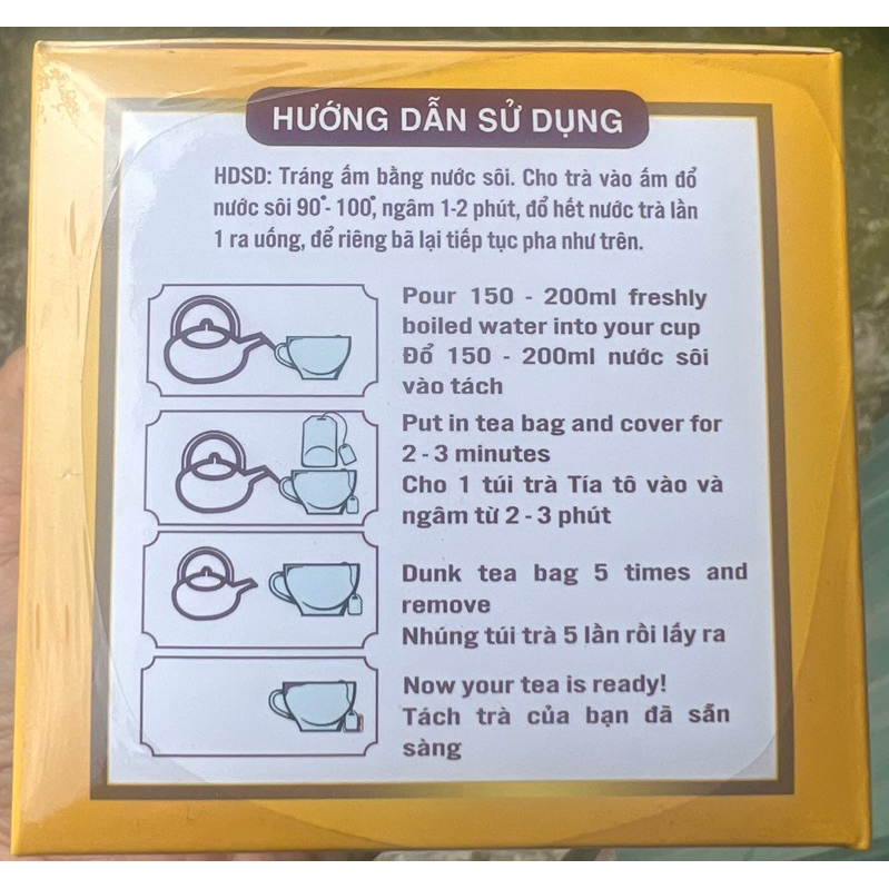 Trà tía tô 50g chia từng ấm hàng VN chất lượng cao