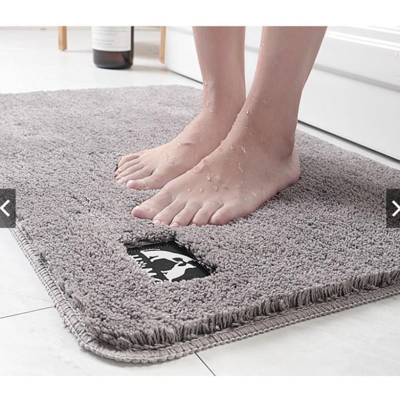 Freeship Thảm lau chân siêu thấm hút kích thước 40*60cm Thảm trải sàn lau chân hút nước tốt