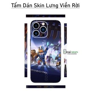 Tấm dán Skin Mặt Sau Mẫu Minecraft MS01 FULL VIỀN 15promax , 14promax , 13promax , 12promax , 11promax  - FukiShop