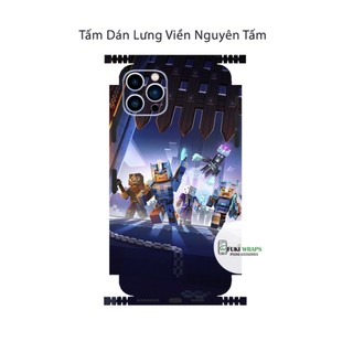 Tấm dán Skin Mặt Sau Mẫu Minecraft MS01 FULL VIỀN 15promax , 14promax , 13promax , 12promax , 11promax  - FukiShop