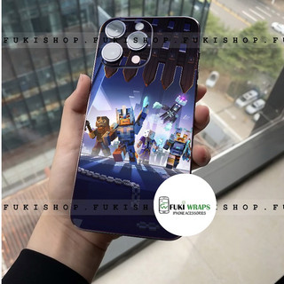 Tấm dán Skin Mặt Sau Mẫu Minecraft MS01 FULL VIỀN 15promax , 14promax , 13promax , 12promax , 11promax  - FukiShop