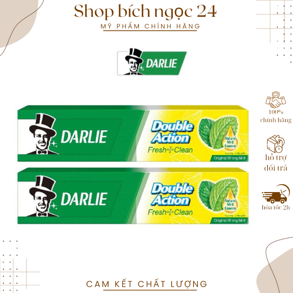 Kem đánh răng ông già, kem DARLIE DOUBLE ACTION HƯƠNG BẠC HÀ 225g