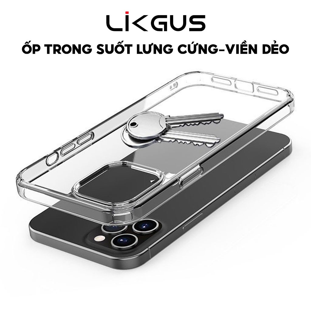 Ảnh Ốp Lưng LIKGUS Trong Suốt-Viền Dẻo - 4 Túi Khí Chống Sốc Cực Tốt Dùng Cho IP Series 11-12-13-14-15 2